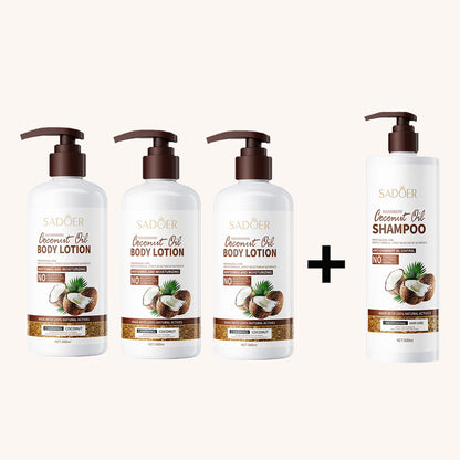🔥 Natural coconut body lotion, includes a beautiful gift set!