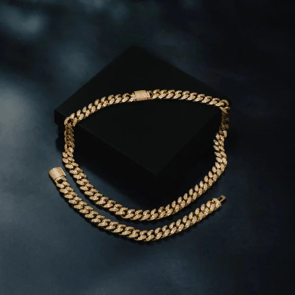 12mm Cuban Chain & Bracelet Bundle