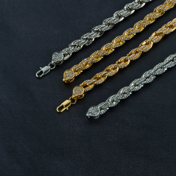 9mm Iced Rope Bracelet & Chain Bundle (no reviews yet)