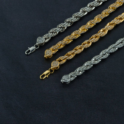 9mm Iced Rope Bracelet & Chain Bundle (no reviews yet)