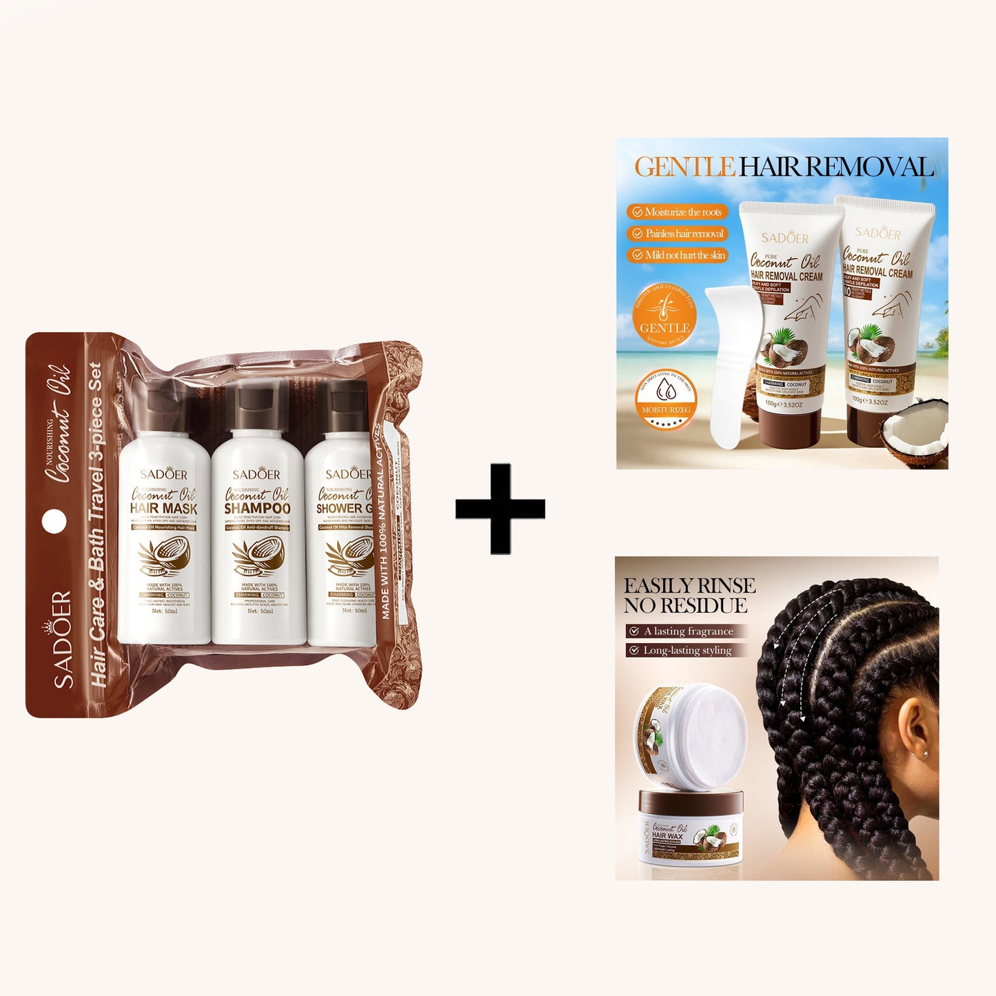 Coconut Hair & Body 3-Piece Set