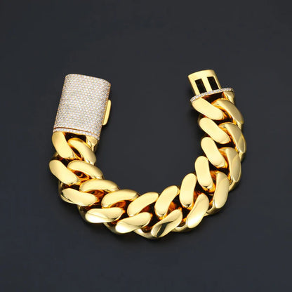 25MM wide 18K gold Cuban chain