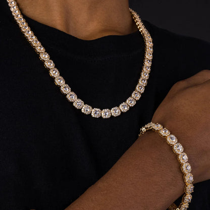 10mm Tennis Chain & Bracelet Bundle