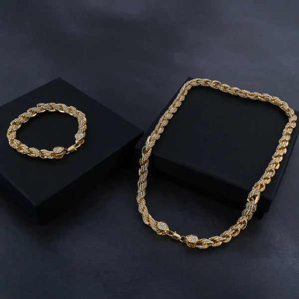 9mm Iced Rope Bracelet & Chain Bundle (no reviews yet)