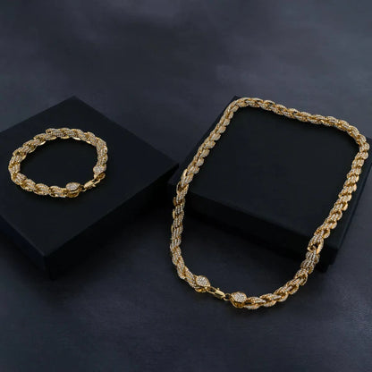 9mm Iced Rope Bracelet & Chain Bundle (no reviews yet)