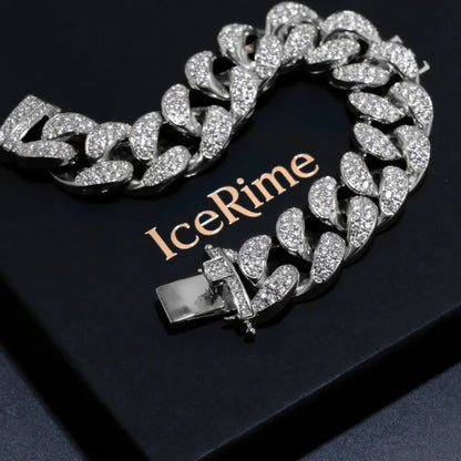 20mm Cuban Chain & Cuban Bracelet Bundle - Gold/White Gold